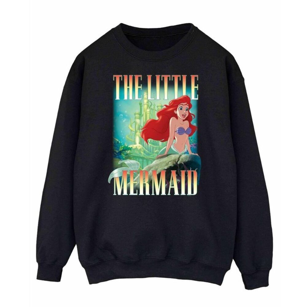 The Little Mermaid Womens/Ladies Ariel Montage Sweatshirt / Black